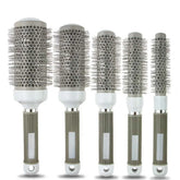 6 Sizes Professional Salon Styling Tool Nylon Comb Cylinder Curly Hair Rolling Comb Thermal Aluminum Tube Round Barrel Hair Comb